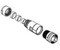 BradPower D-Size (1 3/8"-M35) Female Field Attachable 3-Pole Straight, Pack of 3 pieces